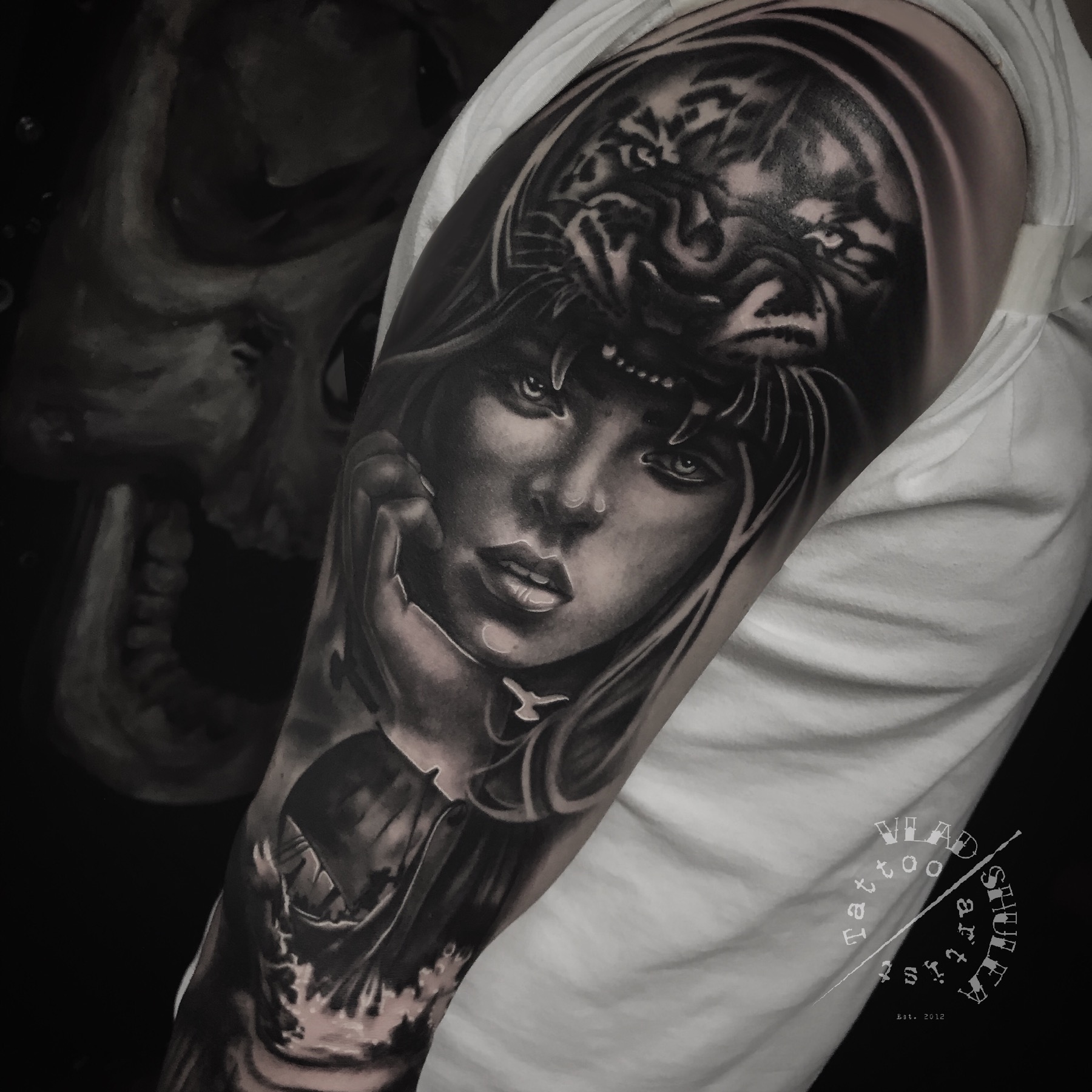 Tatuaj realism realizat de Vlad Shulea la Ace Tattoo Bucuresti