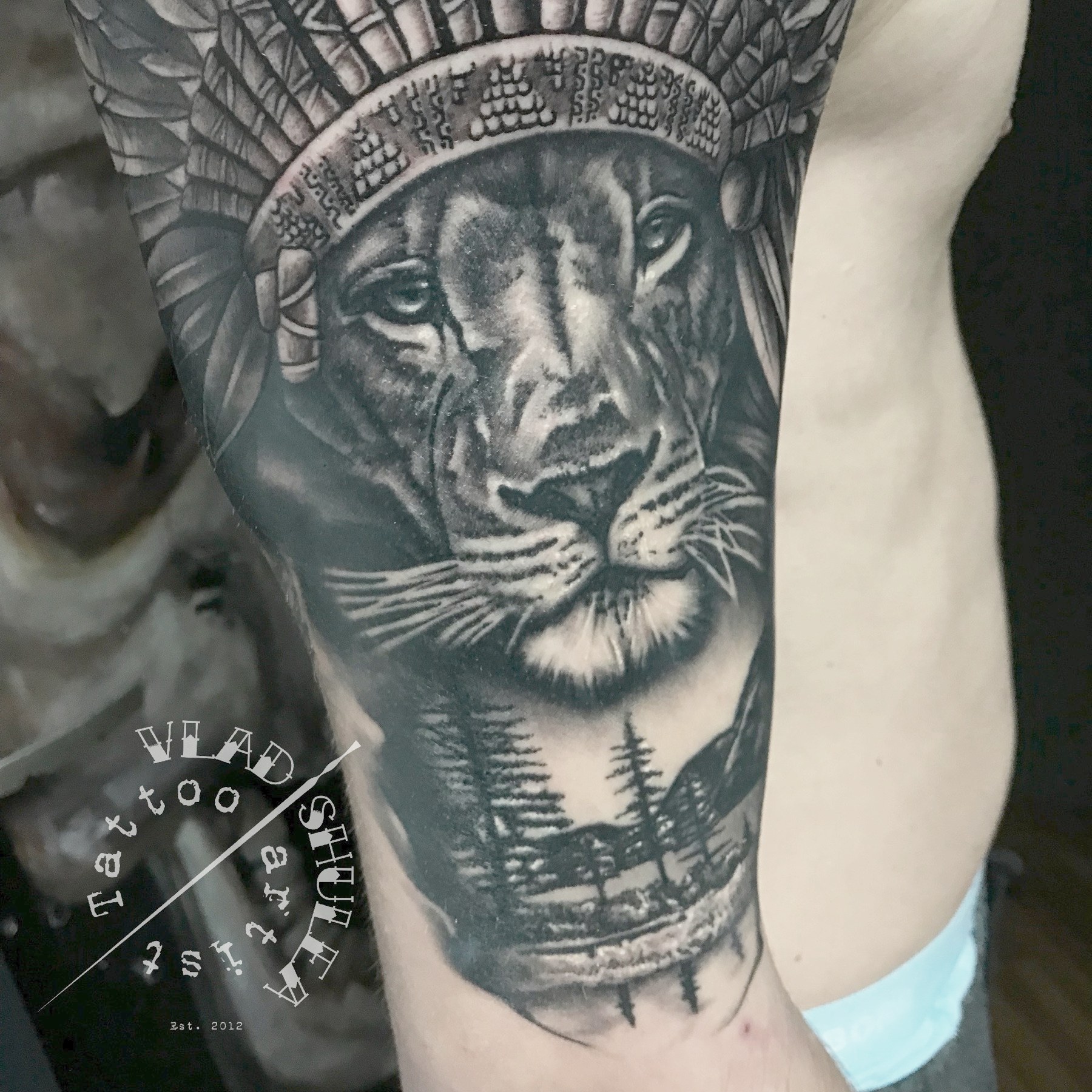 Tatuaj tatuaje black & grey realizat de Vlad Shulea la Ace Tattoo Bucuresti