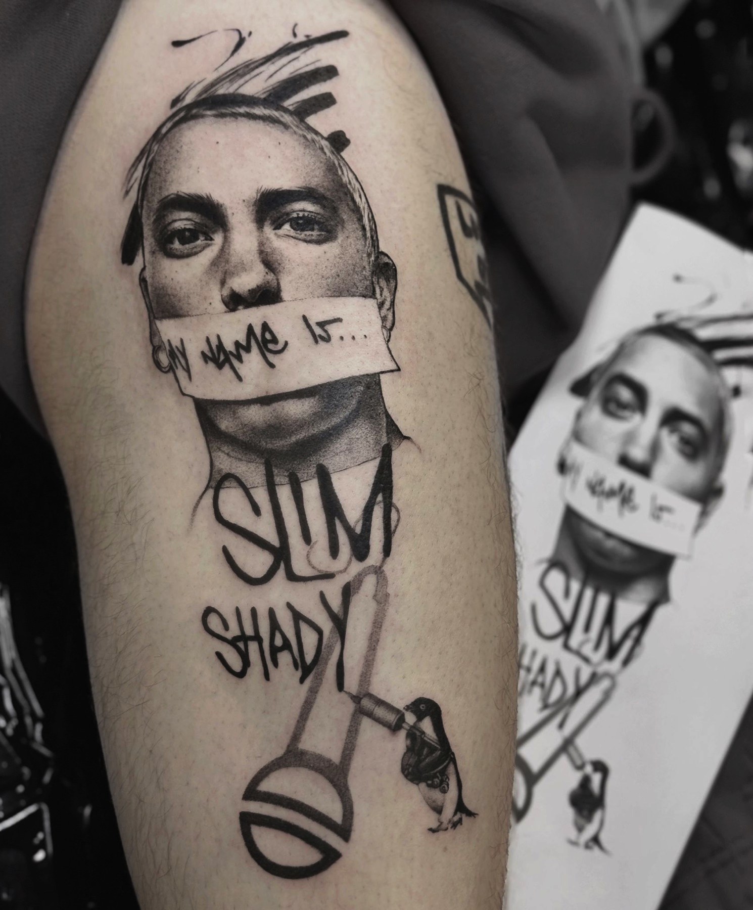 Tatuaj tatuaje portrete realizat de Rox la Ace Tattoo Bucuresti