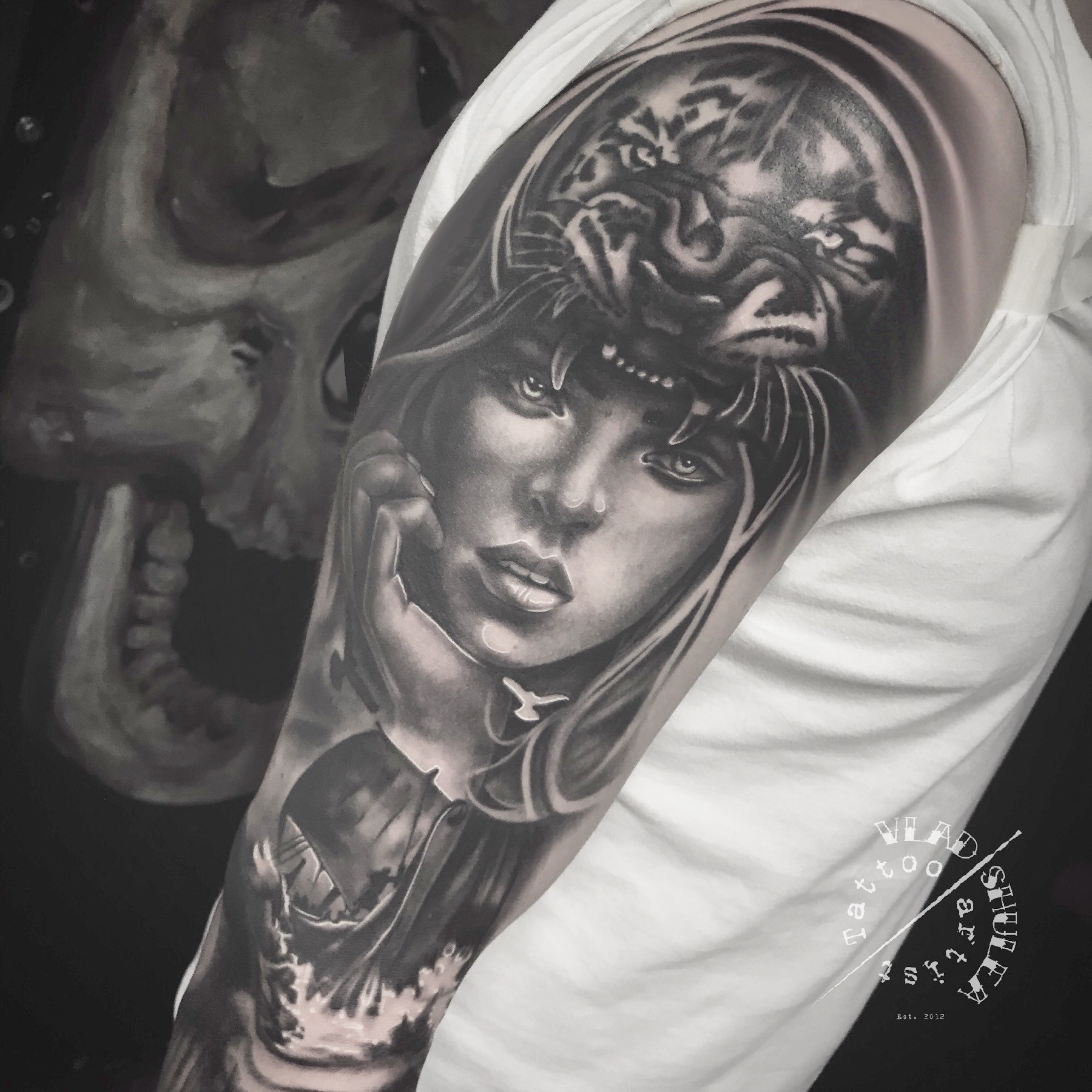 Tatuaj realism realizat de Vlad Shulea la Ace Tattoo Bucuresti